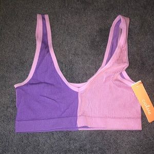 Colorblock Purple and Pink Bralette